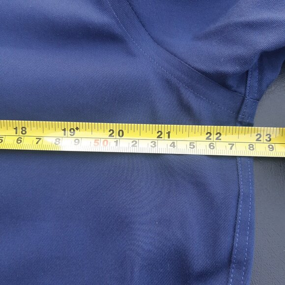 Michael Kors SZ16 Slim Fit Men's Wrinkle Free Cotton Marine Blue Button Up Shirt - Picture 11 of 15